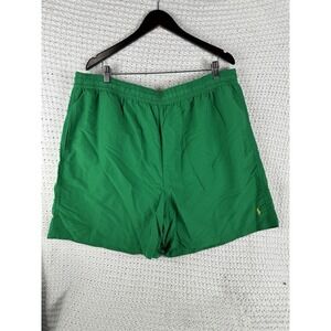 Polo Ralph Lauren Swim Trunks Green Big Pony Logo Mesh Lined 3XB Big